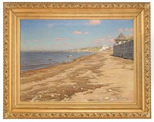 Sommardag Pa Stranden by Johan Fredrik Krouthen