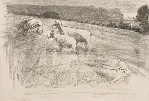 Sheep Grazing by Harry Becker