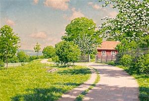 Solbelyst Sommarvag by Johan Fredrik Krouthen