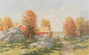 Sommarlandskap Med Pickande Hons