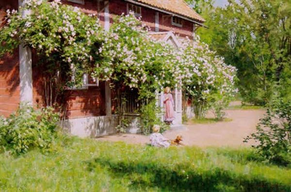 Sommaridyll Med Barn Och Hund - view 1