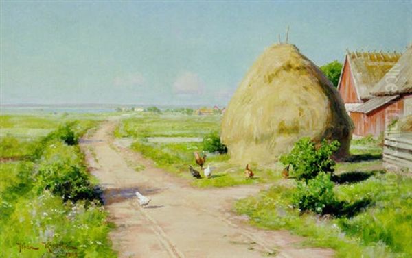Chickens On A Farmyard - view 1