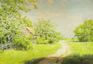 Blommande Frukttrad by Johan Fredrik Krouthen