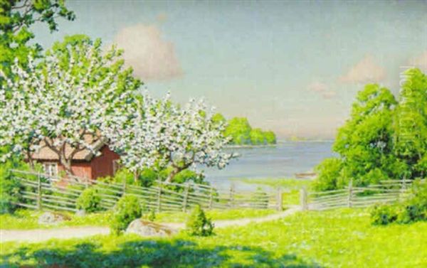 Sommarlandskap Med Appelblom - view 1