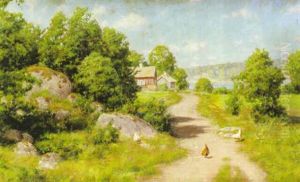 Sommarlandskap Med Landsvag by Johan Fredrik Krouthen