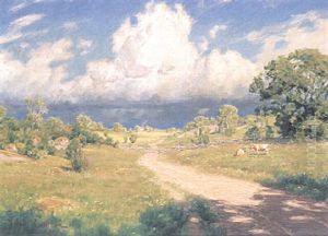 Sommarlandskap Med Kor by Johan Fredrik Krouthen