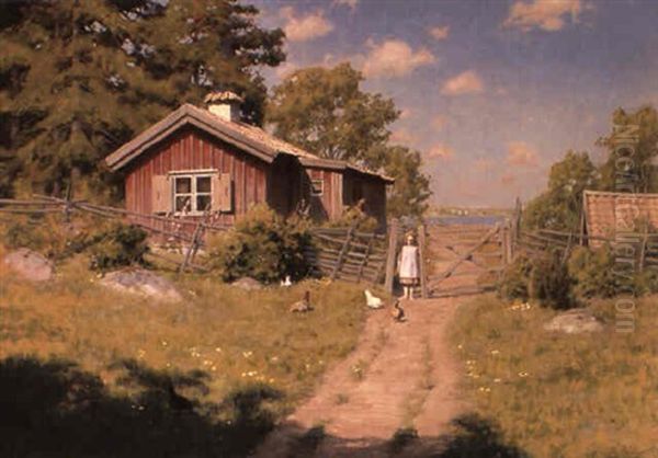 Flicka I Sommarlandskap - view 1