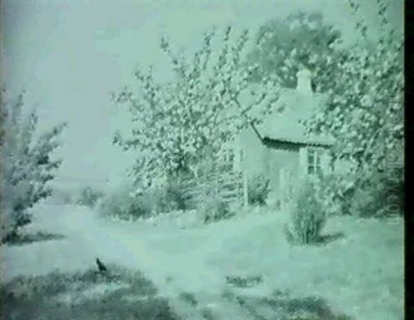 Pickande Hons,appelblom Och Rod Stuga - view 1