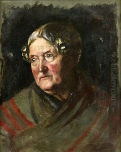 Portratt Forestallande Mutti Knudsen by Marie Kroyer