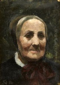 Aldre Kvinna I Brun Hatta by Marie Kroyer