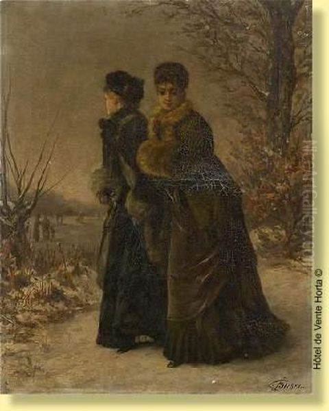 Elegantes Aux Manchons S'appretant A Patiner - view 1