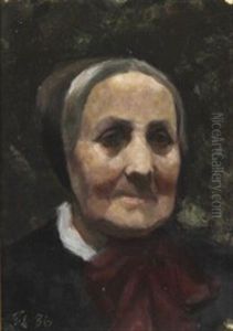 An Old Woman With A Bonnet by Marie Kroyer