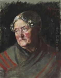 Portrait Of Mutti Knudsen by Marie Kroyer