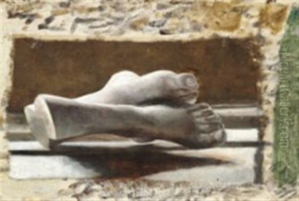 Study Of A Pair Of Crossed Feet - view 1