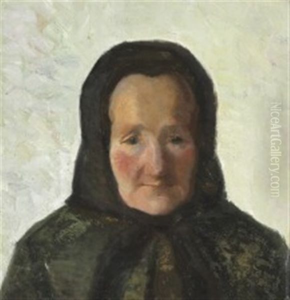 A Woman With Headscarf - view 1