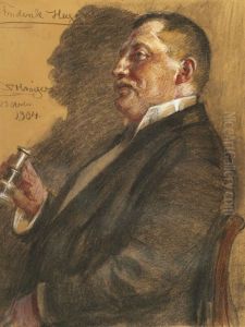 Portrait Of The Swedish Businessman And Landlord Frederik (fredrik) Hagstrom (1863-1935)