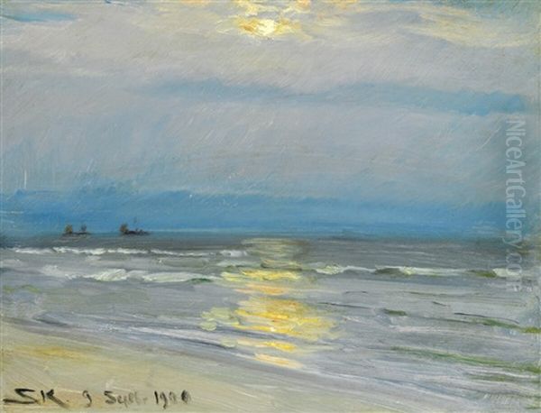 L'heure Bleu At Skagen Beach, Moonlight - view 1