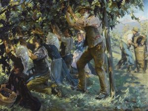 Wine Harvest In The Tyrol by Peder Severin Kroyer