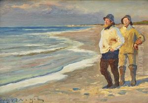 Fiskare Vid Skagens Strand by Peder Severin Kroyer