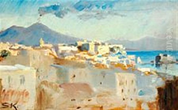 Anacapri In Sunshine With Vesuvio - view 1