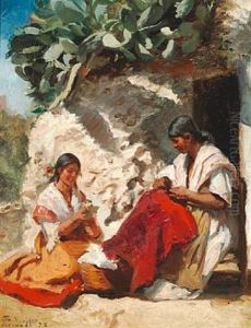 Sondag Morgen Udenfor En Ghitanabolig I Granada by Peder Severin Kroyer