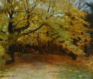 Autumn Forest At Skagen (hostlandskap Fi An Skagen) by Peder Severin Kroyer