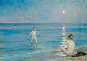Badende Drenge (boys Swimming, Skagen) by Peder Severin Kroyer