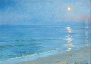 A Mooonlit Skagen Beach by Peder Severin Kroyer