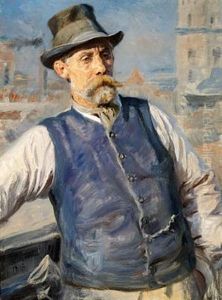 A Portrait Of The Chairman Of Bricklayers Heinrich Krone