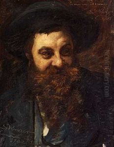 Portraet Af Lodsen Etienne Guillon Med Rund Hat