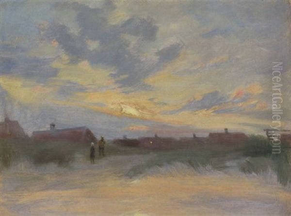 Luftstudie. Solnedgang Over Skagens By - view 1