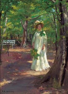 Henny Brodersen I Skoven Op Til Kroyers Hus by Peder Severin Kroyer