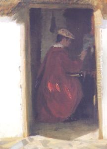 Interior I Ravello Med Kunstnerens Hustru Marie by Peder Severin Kroyer