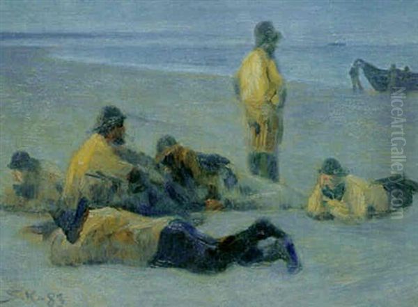 Fiskere Pa Skagen Strand - view 1