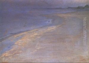 Skagen Strand, Sommeraften by Peder Severin Kroyer