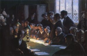 Komiteen For Den Franske Kunstudstilling I Kjobenhavn 1888 by Peder Severin Kroyer
