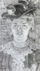 Portraet Af Ung Kvinde by Peder Severin Kroyer