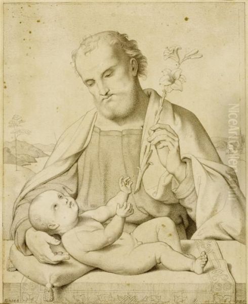 Saint Joseph With The Infant Jesus - view 1