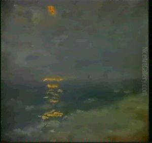 Udsigt Over Vandet. Skagen Strand I Maneskin by Peder Severin Kroyer