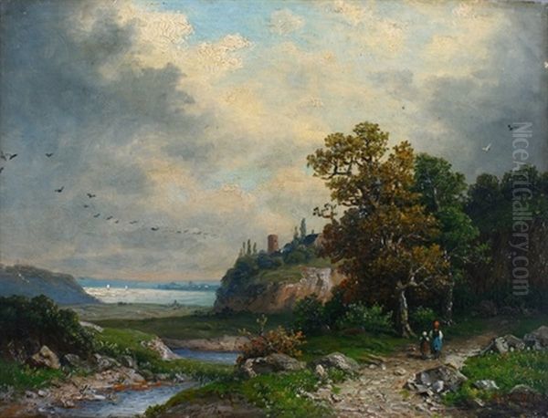 Herbstlandschaft, Partie An Der Weser - view 1