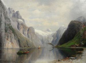 Sommer Im Norwegischen Fjord by Julius Kruchen