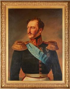 Portrait Of Nicholas I In A General Uniform by Franz Kruger