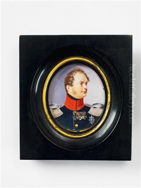 A German Portrait Miniature Of Frederick William Iv Of Prussia - view 1