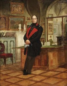 Konig Friedrich Wilhelm Iv. Von Preusen In Seinem Arbeitszimmer