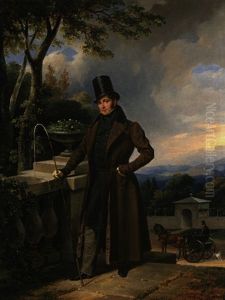 Portrait Ludwig Adolph Friedrich Furst Zu Sayn-wittgenstein Im Schlosspark