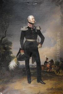 Portrait Of Ernest August I, King Of Hanover (ernst August I, Konig Von Hannover) by Franz Kruger