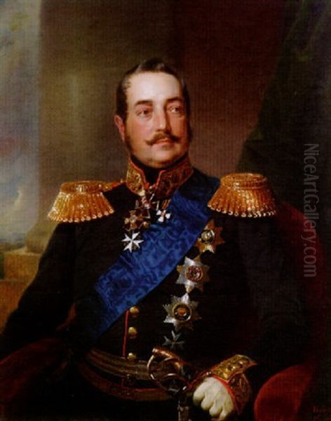 Portrat Des Zaren Nikolaus I. In Admiralsuniform Mit Georgsorden - view 1