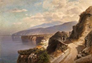 The Bay Of Sorrento by Hermann (August) Kruger
