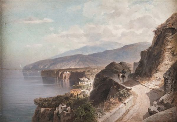 Italienische Kustenlandschaft, Wohl Am Golf Von Sorrent - view 1