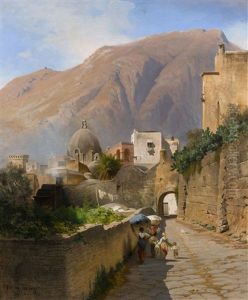 Auf Capri by Hermann (August) Kruger